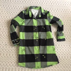 Grinch Trench Long sleeve top green